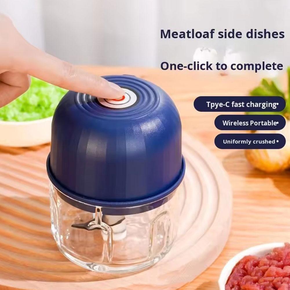 Kitchen Gadgets Electronic - Мини-электрический измельчитель чеснока, портативный, с зарядкой