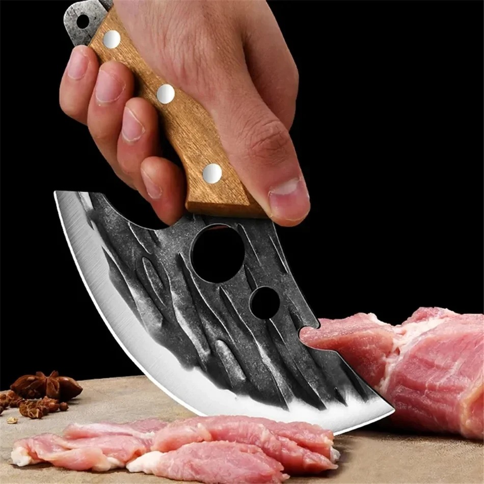 Kitchen Gadgets For Dad - Кованый нож-тесак из нержавеющей стали для