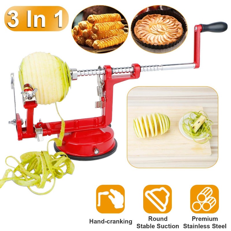 Apple Corer Slicer - Многофункциональная ручная овощечистка-слайсер 3-в-1 для яблок,